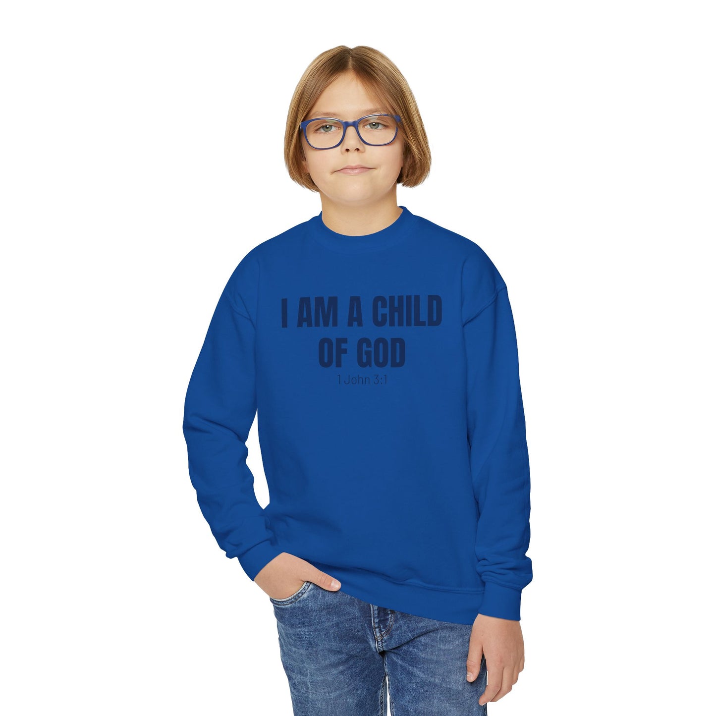 'I am a child of God' Youth Sweatshirt