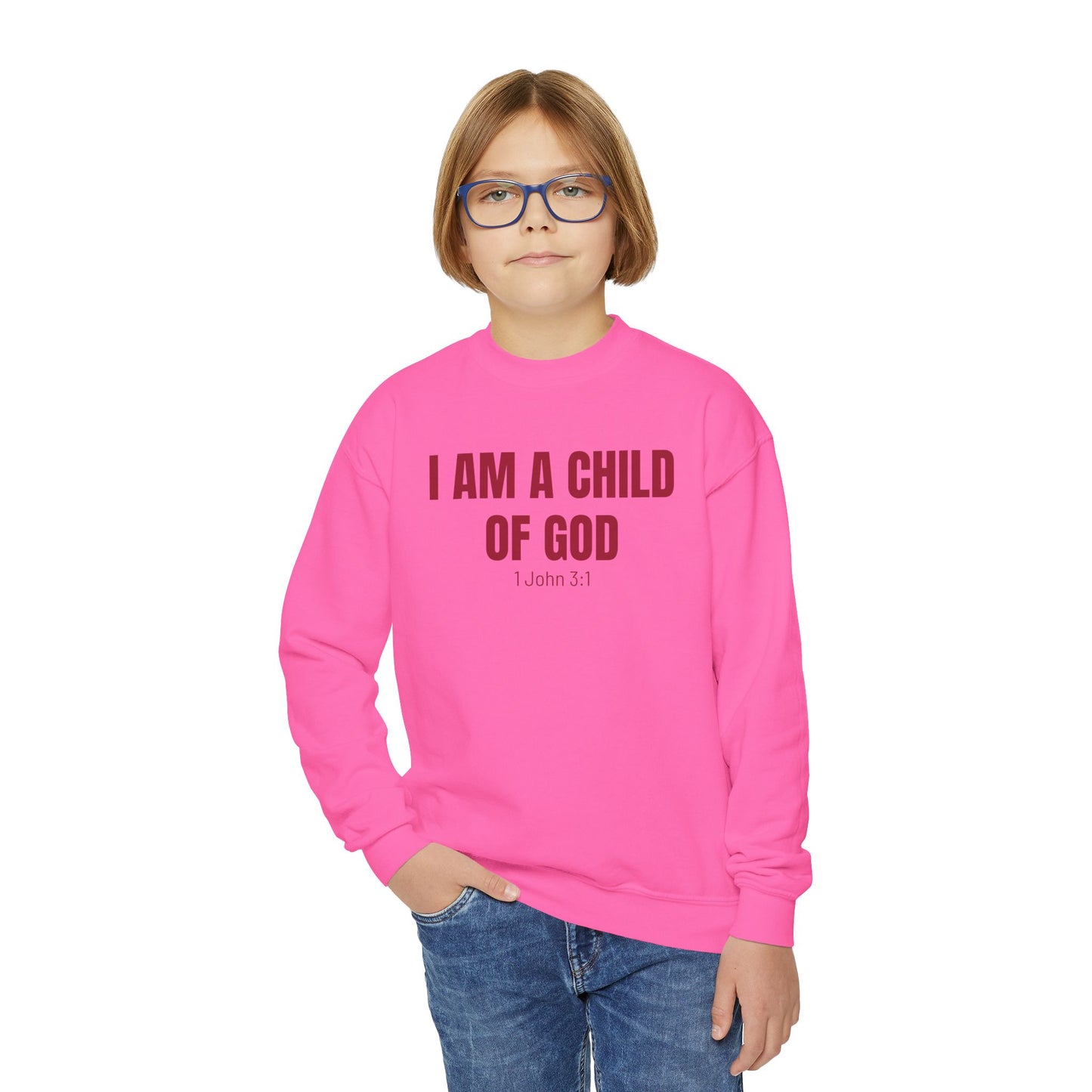 'I am a child of God' Youth Sweatshirt